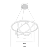 JLAR-15001 - Lámpara De Techo LED 150W / Flujo Luminoso 12 000 Lm / Longitud de Cable Ajustable / Acabado Blanco / IP20 / Luz Blanca 6500K - Neutra 4000K - Cálida 2700K / Vida Útil 50 000 h / Interior