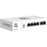 WK-PS206 - Switch PoE No Administrable / 4 Puertos 10/100 Mbps PoE af/at / 2 Puertos Uplink 10/100 Mbps / Presupuesto PoE 45 W / Alcance Extendido 250 m (820.2 ft)