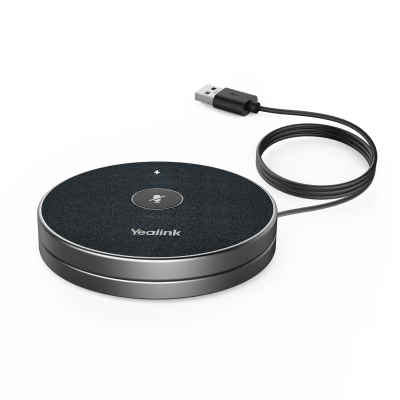 VCM36W-PACKAGE - Micrófono Inalámbrico de Mesa / Captación 360° / Alcance 6 m (19.7 ft) / Arreglo de 3 Micrófonos / Wi-Fi Cifrado / Base de Carga Incluida