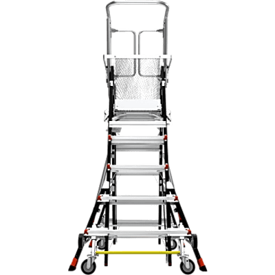 CAGE-ADJ-59 - Escalera con Jaula de Seguridad de 5-9 ft (1.5-2.74 m)/ Tipo IAA / Capacidad 375 lbs (170 kg) / Control de Descenso.