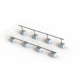 VEKTOR21 - Sistema de Montaje Solar / Aluminio AL6005-T5 / Ángulo Ajustable 10°-30° / Techos Planos / Torque 11-13 Nm / Patas Frontales Ajustables