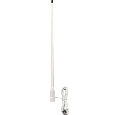 TX-5244-SYS - Antena Marina VHF / Fibra de Vidrio / 3.5 dBi / 50 W / Cable RG58 4.5 m (14.8 ft) / PL-259 / Bajo Perfil