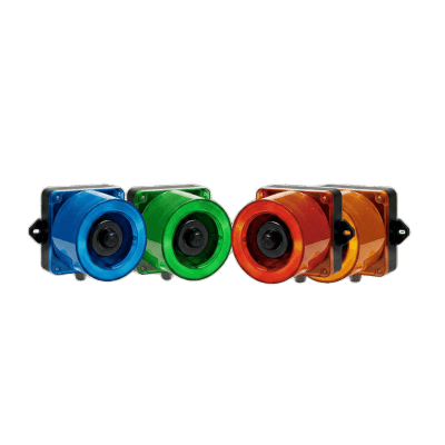 QWCD50-012024-A-LC - Qlight Señalizador Audiovisual Industrial / LED Ámbar / 31 Tonos QWCD50-012024-A-LC
