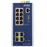 IGS-5225-8P4S - PLANET IGS-5225-8P4S switch Gestionado L2+ Gigabit Ethernet (10/100/1000) Energía sobre Ethernet (PoE) Azul, Plata