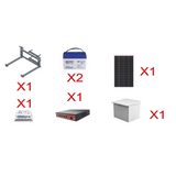 WI5POE28V2 - Kit Solar PoE / 28 W Total / 5 Puertos PoE / 802.3af/at + PoE Pasivo 24 Vcc / Panel 250 W / Batería 120 Ah