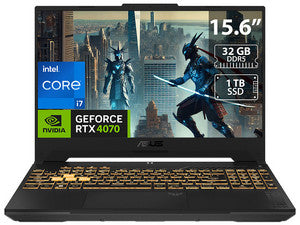 Portátil ASUS TUF Gaming F15: i7 13620H 4.9 GHz, 32GB DDR5, SSD 1TB, 15.6" LED, RTX 4070, Win 11 Home, Teclado Inglés