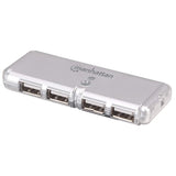 Hub Usb V2.0 4 Puertos Mini Sin Fuente Manhattan