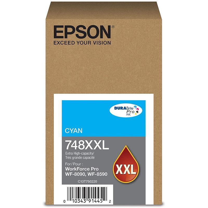 Tinta Epson T748Xxl Capacidad Extra Alta Wf-6090/Wf-6590 Color Cian - T748Xxl220-Al