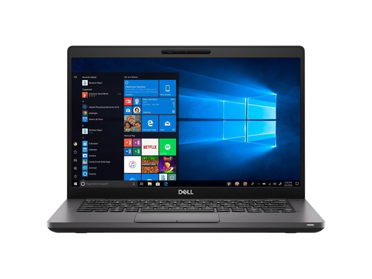Refurbished Grade A - Dell Latitude 5400 Notebook, 14-in HD (1366 x 768), 1x Intel Core i5 Quad (i5-8365U) 1.60 GHz, 8 GB RAM, 256 GB SSD, No Optical, Intel Integrated Graphics, Backlit Keyboard, Windows 10 Professional