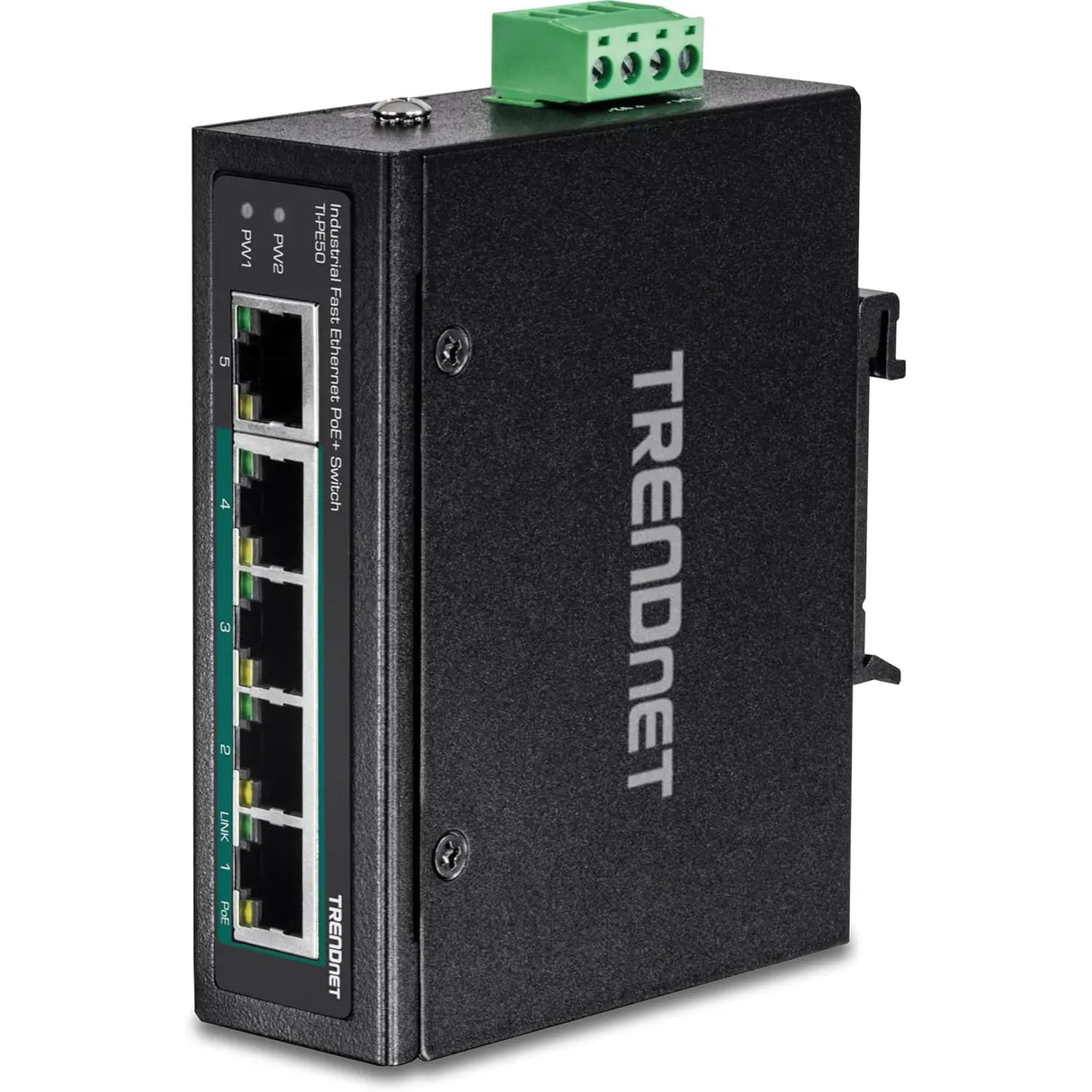 Trendnet TI-PE50 switch No administrado Fast Ethernet (10/100) Energía sobre Ethernet (PoE) Negro