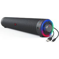 Acer Nitro 2.0 Bluetooth USB Computer Speakers Gaming Soundbar for Laptop Desktop Monitor Tablet Phone via USB/USB-C on PC Mac & Android, Nitro Pulse RGB Lights, 3.5mm Audio, Xbox PS5