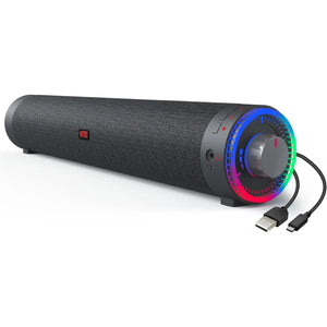 Acer Nitro 2.0 Bluetooth USB Computer Speakers Gaming Soundbar for Laptop Desktop Monitor Tablet Phone via USB/USB-C on PC Mac & Android, Nitro Pulse RGB Lights, 3.5mm Audio, Xbox PS5