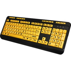 Adesso AKB-132UY teclado USB QWERTY Inglés Negro, Amarillo
