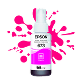 Tanque de Tinta Epson (EcoTank) 673, Magenta, Compatible: L805, L810, L850, L1800, 70ml - T673320-AL