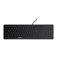 Quaroni TAQ01 teclado Oficina USB QWERTY Inglés, Español Negro, Tamaño completo (100%), Alámbrico