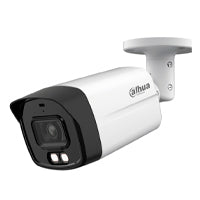 Cámara Bullet DAHUA HAC-HFW1809TLM-A-LED 4k Full Color/ 8MP/ Lente 2.8mm/ Micrófono Integrado/ 40m Iluminación/ WDR 120dB/ IP67/ CVI/CVBS/AHD/TVI