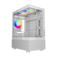 OCELOT GAMING Gabinete GLASS EW7, Mini Tower, 3 Ventiladores, Enfriamiento hasta 240mm