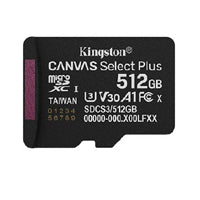 Kingston Memoria Flash Micro SD SDCS3/512GBSP 512GB, 150MB/s UHS-I U3 V30
