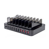Manhattan Estación de carga con 10 puertos USB organizadores para estación de carga Negro Poder CUL, RoHS2, CE, TUV, FCC 110 - 240 V