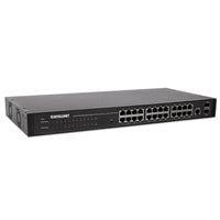 Switch Administrable Gigabit Ethernet de 24 Puertos con 2 Puertos SFP, Montaje en Rack
