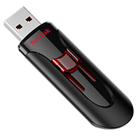 SanDisk UFM 64GB USB CRUZER GLIDE 3.0 unidad flash USB USB tipo A 3.2 Gen 1 (3.1 Gen 1) Negro, Rojo