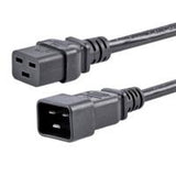 StarTech.com Cable de 1,8m de Extensión de Alimentación, Cable de Extensión IEC 320 C19 a IEC 320 C20 Negro, 15A 250V, 14AWG, Cable Alargador de Corriente de Servicio Pesado, UL Cable Negro Macho Hembra 1,8 m