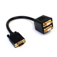StarTech.com Cable de 30cm Duplicador Divisor de Vídeo VGA de 2 puertos Salidas Compacto - Bifurcador Cable 0,3 m VGA (D-Sub) 2 x VGA (D-Sub) Macho