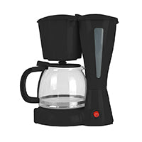 Mirati Cafetera MBC01N 1.2L 900W Vaso Cristal Filtro Lavable, Negro