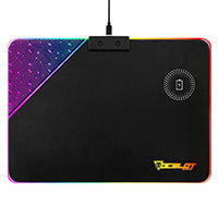 Ocelot Gaming Mouse Pad Rígido RGB, Carga Inalámbrica, USB Plug and Play