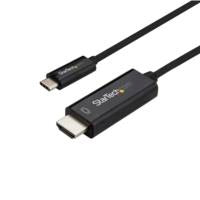StarTech.com Cable de 1m USB C a HDMI - Cable Adaptador de Vídeo USB Tipo C a HDMI 2.0 4K de 60Hz - Compatible con Thunderbolt 3 - Portátil a Monitor HDMI - Modo Alt DP 1.2 HBR2 - Negro Cable Derecho Derecho 1 m USB Tipo C