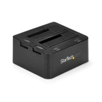 StarTech.com Docking Station USB 3.0 de 2 Bahías SATA de 2,5 o 3,5 Pulgadas para SSD o Disco Duro Base de Conexión para Unidades de Disco