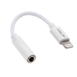 Acteck Shift Plus AL405 cable de audio 0.11 m 3,5mm Lightning Blanco, Hembra, Macho