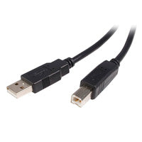 StarTech.com Cable USB de 3m para Impresora - 1x USB A Macho - 1x USB B Macho - Adaptador Negro Cable USB 2.0 USB A USB B Macho/Macho