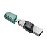 SanDisk iXpand Flash Drive Flip unidad flash USB 128 GB USB Type-A / Lightning 3.2 Gen 1 (3.1 Gen 1) Gris, Plata, Transparente