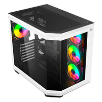 Gabinete Gamer Balam Rush Tank Master 9600TB, Mid-Tower, ATX (Sin fuente de poder). Color Blanco/Negro.