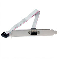 StarTech.com Adaptador de 40cm de Header Bracket Serie DB9 RS232 a IDC 10 Pines para Placa Base - Cabezal Serial tarjetas y adaptadores de interfaz IDC De serie 1 RS-232