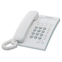 Teléfono Analógico PANASONIC KX-TS550MEW, 2 Líneas, Altavoz Integrado, Montaje en Pared