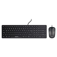 Quaroni KAQ01 teclado Ratón incluido Universal USB QWERTY Español Negro, Alámbrico, Interruptor de membrana
