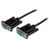 StarTech.com Cable de 2m Nulo de Módem Serie RS232 DB9 - Hembra a Hembra - Color Negro Cable Negro 2 m DB-9 DB-9