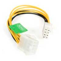 Cable de Extensión de Alimentación de 8 Pines, 20 cm, Alta Conductividad, Revestimiento Resistente, Conector Dorado