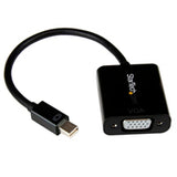 StarTech.com Adaptador Mini DisplayPort a VGA - Convertidor Activo de Mini DP a VGA Vídeo 1080p con Certificación VESA - mDP 1.2 o Thunderbolt 1/2 Mac/PC a Monitor VGA -VGA Negro Cable Derecho Derecho 0,18 m Mini DisplayPort