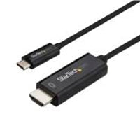 StarTech.com Cable de 3m USB C a HDMI - Cable Adaptador de Vídeo USB Tipo C a HDMI 2.0 4K de 60Hz - Compatible con Thunderbolt 3 - Portátil a Monitor HDMI - Modo Alt DP 1.2 HBR2 - Negro Cable Derecho Derecho 3 m USB Tipo C