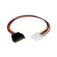 StarTech.com Cable de 30cm Adaptador de Alimentación SATA a LP4 - Hembra a Macho Cable 0,305 m SATA de 15 pines Molex (4-pin) Macho