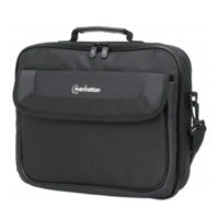 Manhattan Maletín para portátil Cambridge 14,1", diseño tipo clamshell, negro, ECONÓMICO, bolsillo p
