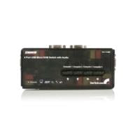 Switch KVM USB de 4 puertos, VGA con audio, 2048x1536, 450MHz
