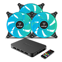 Ocelot Gaming Ventiladores OFKIT-2, 120MM, 1200 RPM, 38.5 CFM, RGB