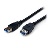 StarTech.com Cable 1,8m Extensión Alargador USB 3.0 SuperSpeed - Macho a Hembra USB A - Extensor - Negro Cable USB 3.2 Gen 1 (3.1 Gen 1) USB A USB A Macho/Macho