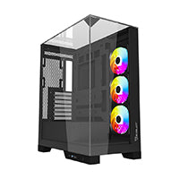 Ocelot Gaming GLASS HUNTER 3 gabinete de computadora Negro, ATX, ITX, Micro ATX