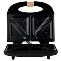 Mirati Sandwichera Doble Parrilla MBS01N, 750 W, Negro, Diseño Compacto