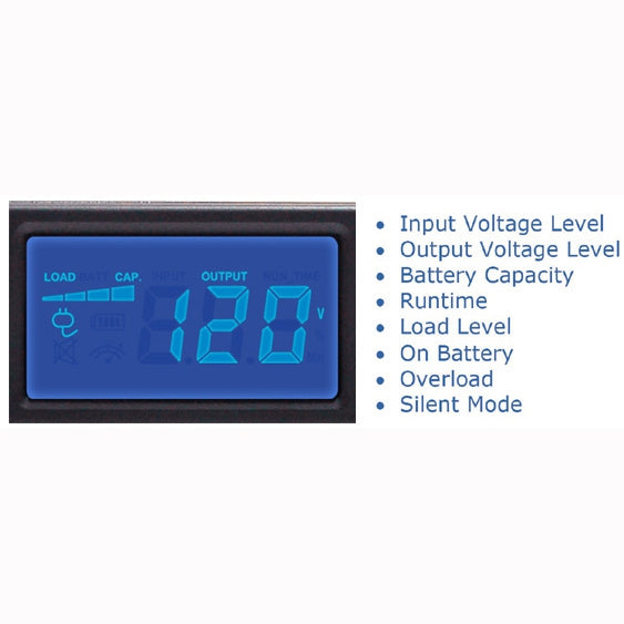 CyberPower OR500LCDRM1U UPS 0,5 kVA 300 W 60 Hz 1030 J